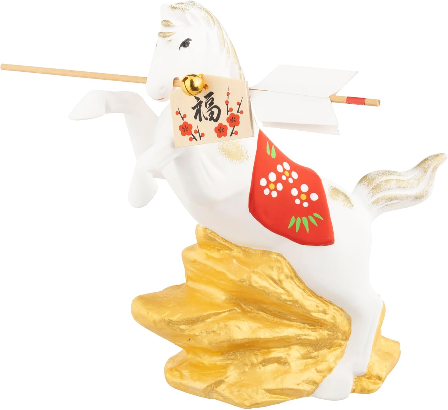 2026年 干支 置物 金彩跳ね午 破魔矢 開運 馬 うま 白馬 正月飾り 絵馬